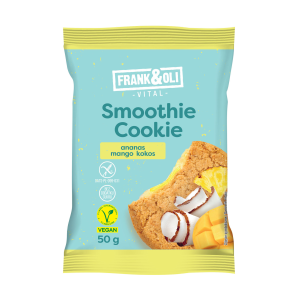 Frank & Oli Smoothie Cookie ciastko owsiane z nadzieniem z kokosa, ananasa i mango 50 g